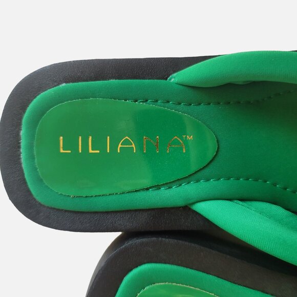 Liliana Green and Black Sandals - Size 8 - Picture 7 of 7